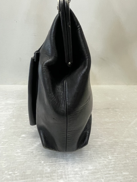 JEAN PAUL GAULTIER FEMME がま口 レザーショルダーバッグ 黒