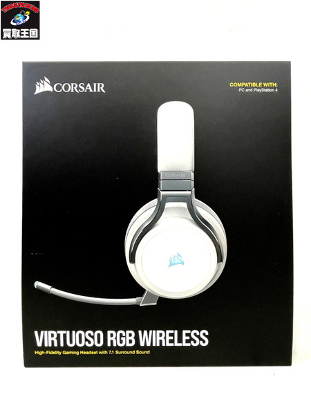 Corsair VIRTUOSO RGB WIRELESS White ワイヤレスゲーミングヘッドセット 無線/有線/USB対応 PS5/PS4/PC CA-9011186-AP SP893