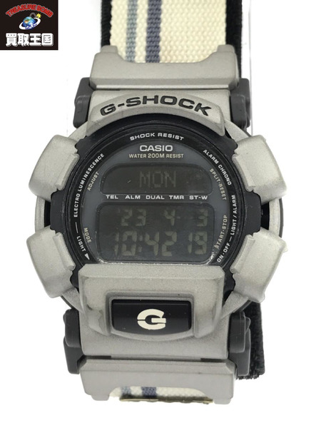 G-SHOCK 腕時計 DW-003 デジタル ストライプバンド 白 グレー[値下]