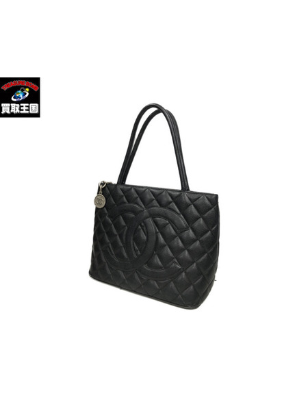 CHANEL　トートバッグ キャビアスキン/シルバー金具
