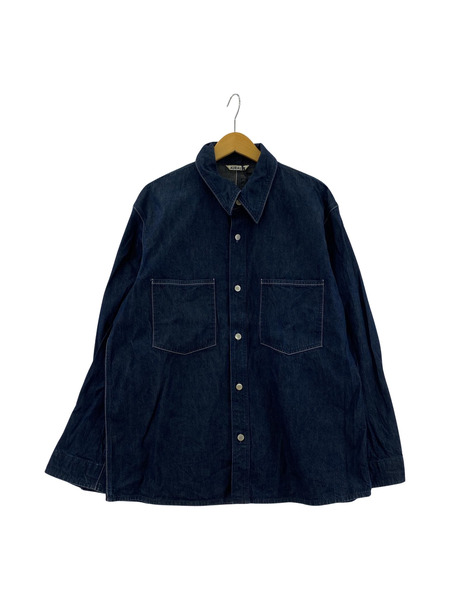 AURALEE HARD TWIST LIGHT DENIM SHIRTS BLOUSON (4)