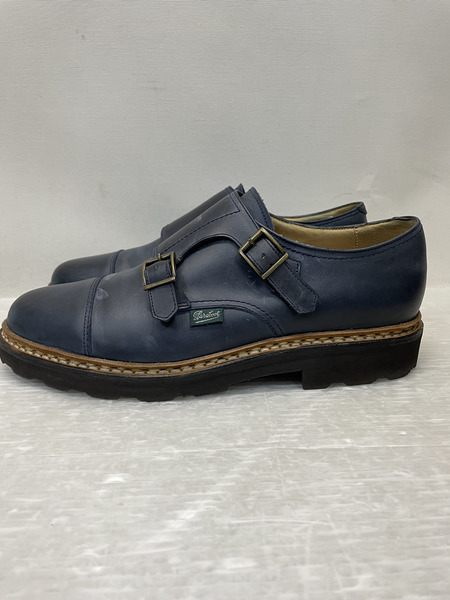 Paraboot WILLIAM MARCHE II ダブルモンクストラップシューズ 6 ネイビー