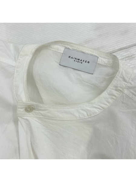 RAINMAKER TOKYO PLEATED SHIRT ノーカラーシャツ