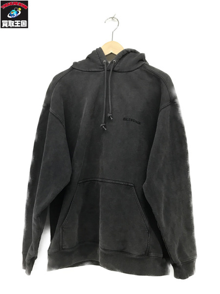 Balenciaga  Logo Vintage Washed Design Hoodie (XS)