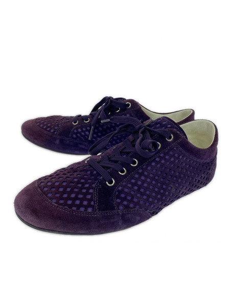 DOLCE&GABBANA スニーカー パンチングスエードフラットシューズ PUR (9)