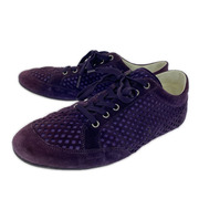 DOLCE&GABBANA スニーカー パンチングスエードフラットシューズ PUR (9)