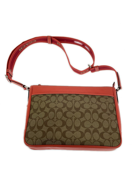 COACH シグネチャー ショルダーバッグ オレンジ
