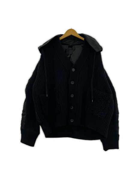 N21 numero ventuno ニットドッキングボンバージャケット 50 ブラック