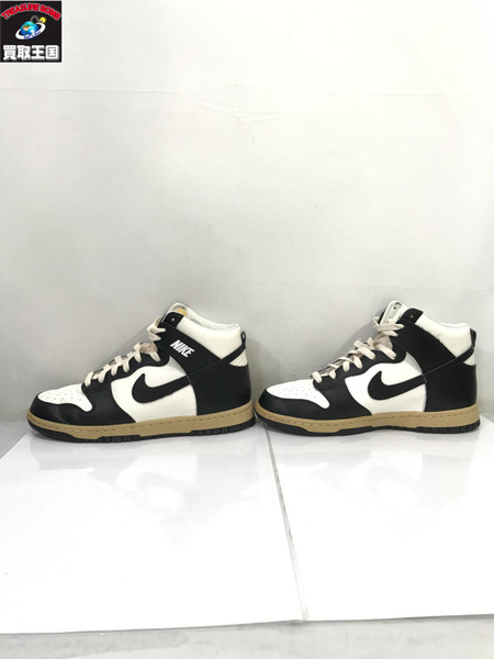 NIKE W DUNK HIGH SE SAIL DZ4732-133/27cm/ナイキ/黒/白/スニーカー