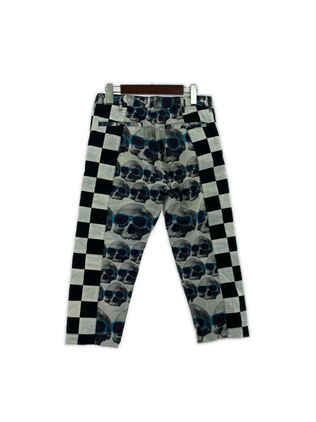 COMME des GARCONS HOMME PLUS スカルオブライフチェッカーフラッグ パンツ