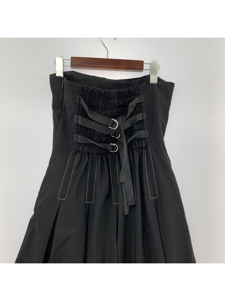 AMERI STITCH TUCK DRESS/ワンピース 白ステッチ 黒