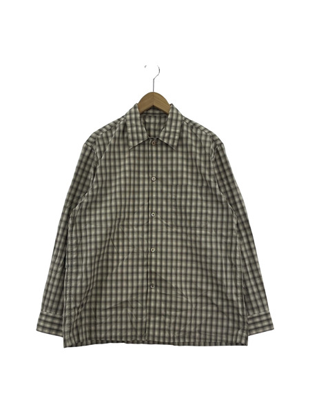 URU COTTON HOMBRE CHECK REGULAR COLLAR LS SHIRTS 1 ベージュ