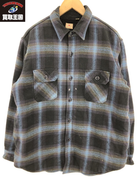 SUGAR CANE TWILL CHECK C.P.O. SHIRT JACKET L[値下]