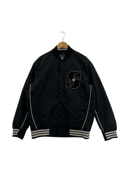 OLD STUSSY 00s ナイロンスタジャン　黒　M