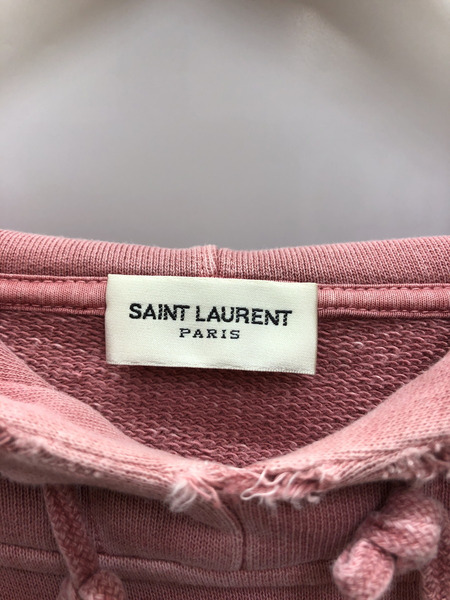 SAINT LAURENT ダメージ加工POパーカー (S) ピンク[値下]