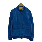 Supreme×Schott 14SS Suede Bomber Jacket 青 M