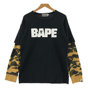 A BATHING APE 長袖Tシャツ・カットソー フェイクレイヤードカットソー M 001LTH801009M