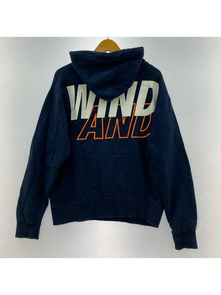 WIND AND SEA パーカー 初期タグ 両面ロゴプリント NVY