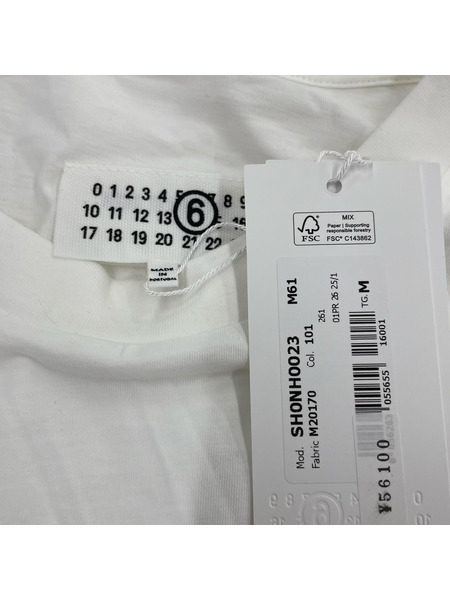 MM6 26SS Label Patch L/S T-shirt M ホワイト SH0NH0023