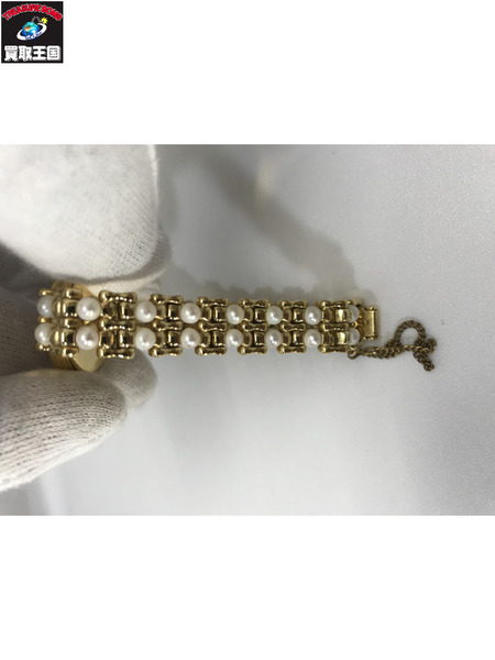 レディースQZ MIKIMOTO/ラウンドウォッチ/シェル/QZ