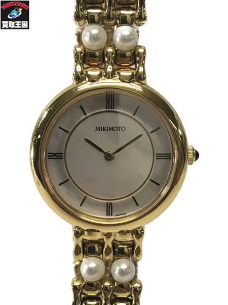 レディースQZ MIKIMOTO/ラウンドウォッチ/シェル/QZ