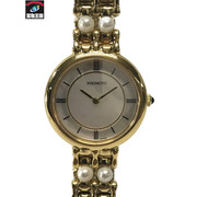 レディースQZ MIKIMOTO/ラウンドウォッチ/シェル/QZ