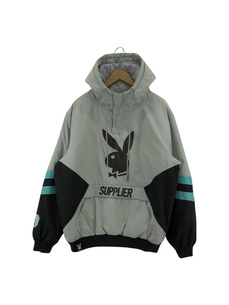 SUPPLIER PLAYBOY LINE ANORAK 中綿 アノラックパーカー (M) グレー[値下]