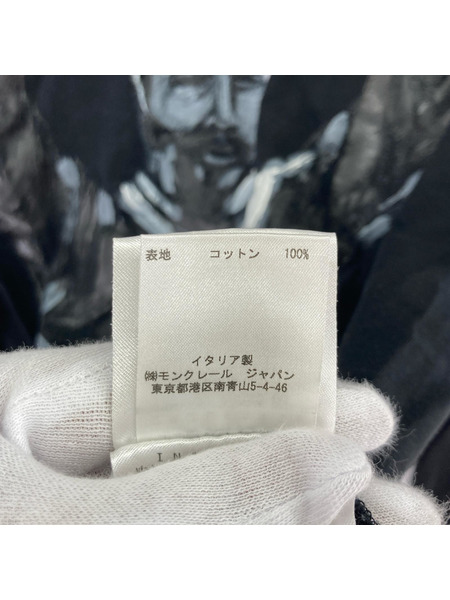MONCLER 長袖Tシャツ・カットソー ロゴワッペン カットソー ブラック