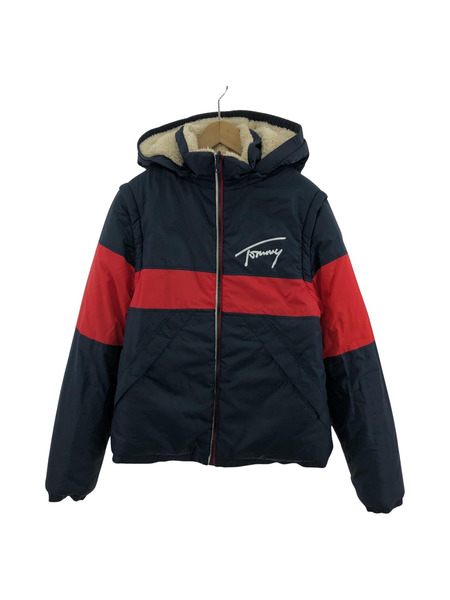 TOMMY HILFIGER フリース中綿ジャケット（S）