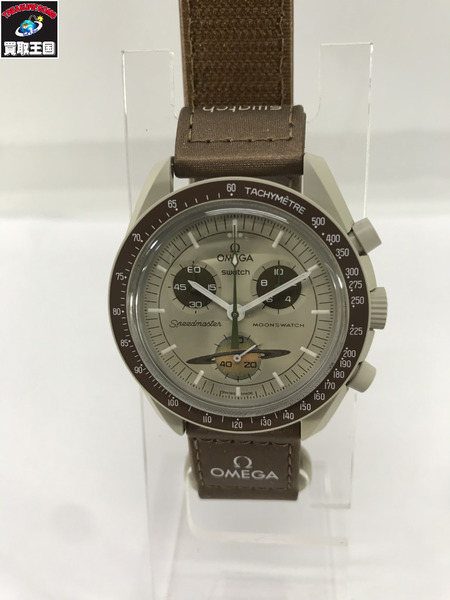 オメガ×スウォッチ/ミッショントゥサターン/SO33T100  メンズQZ