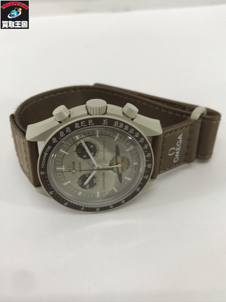 オメガ×スウォッチ/ミッショントゥサターン/SO33T100  メンズQZ