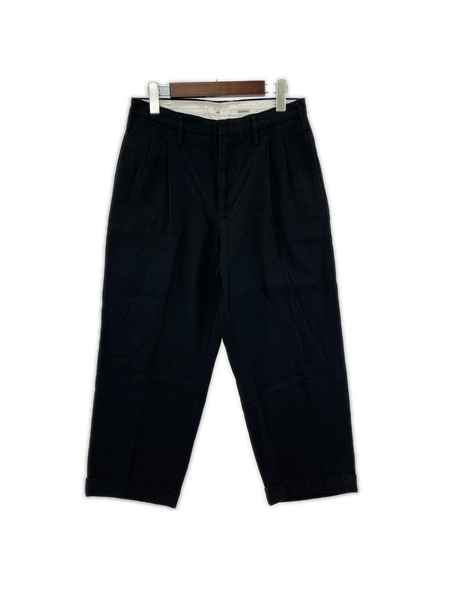 VISVIM HW PLEATED WIDE SLACKS BLK (1)[値下]