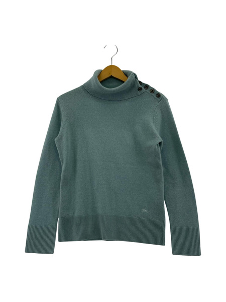 BURBERRY ニット・セーター LONDON/ショルダーボタン/カシミヤ100%/水色