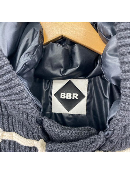 BBR BARKB-RULES ニット切替 ダウンダッフルコート XS ブラック