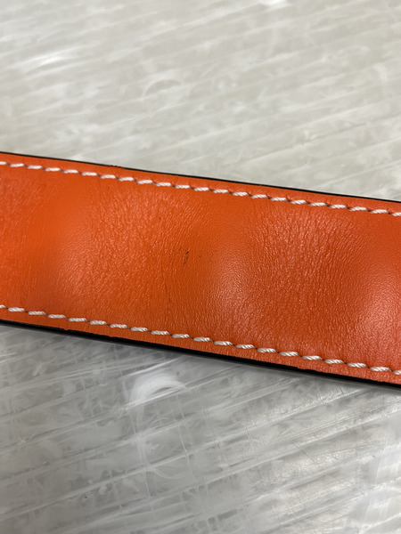 LOEWE アナグラム レザースラップブレスレット オレンジ