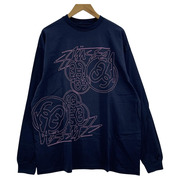 STUSSY　SSリンク ロングスリーブT　ネイビー　XL