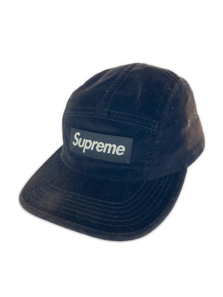 Supreme キャップ ベロアキャップ 黒