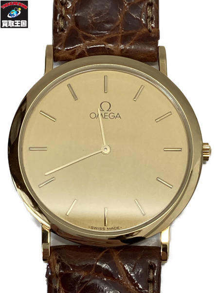 オメガ/デビル/670.011.20/革ベルト　電池交換 メンズQZ