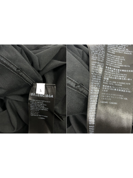 22AW 360 TUBULAR OVERSIZED TSHIRT ※ﾀｸﾞﾎﾂﾚ/ｻｲｽﾞL