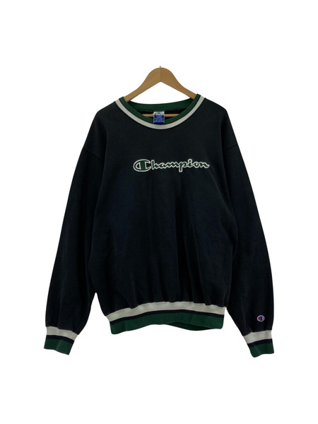 Champion 90S リブラインスウェット XL ブラック