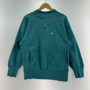 Champion スウェット・トレーナー REVERSE WEAVE 90s後期 モックネック カンガルー 緑 (M)