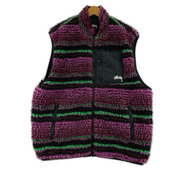 STUSSY ソノ他 Striped Sherpa Vest/ボーダー