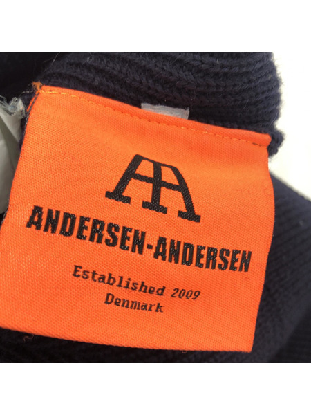 Andersen-Andersen タートルネック セーター 5GG ハイネック 紺