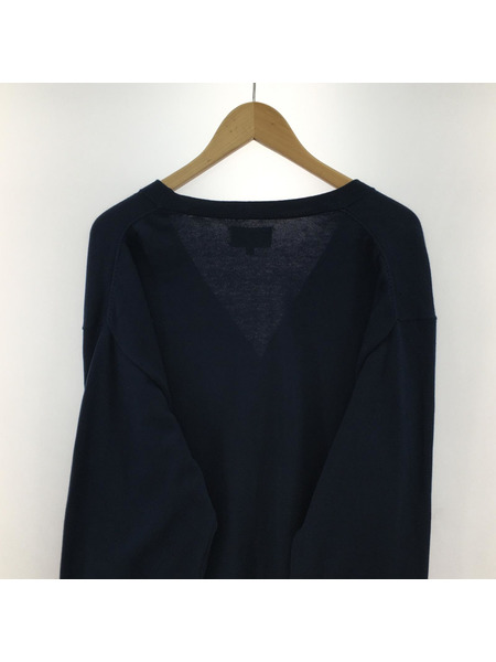 DESCENDANT ロゴ刺繍 CARDIGAN NAVY SIZE:2