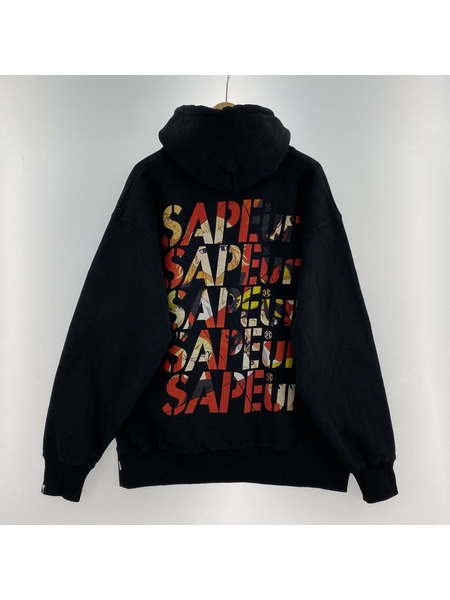 SAPeur×東京リベンジャーズ マイキーロゴPOパーカー/ブラック (XL)