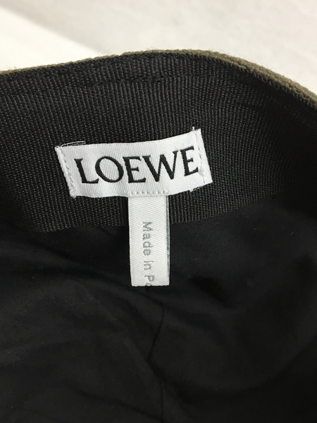 ラグ衣料その他 LOEWE Eye Nature 刺繍 キャップ オリーブ