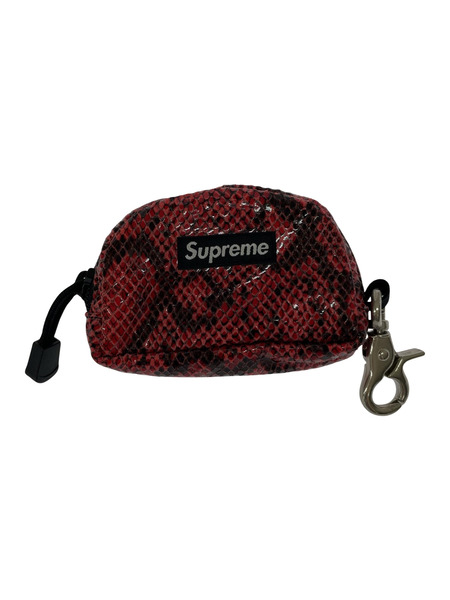 Supreme 11AW Snake Skin Stash Pouch RED