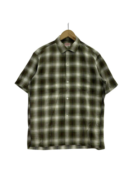 McGREGOR 半袖シャツ 60s オープンカラーチェックシャツ GRN M