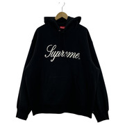 Supreme 23AW Raised Script Hooded Sweatshirt 黒 (L)