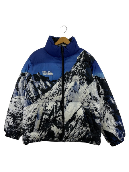 FIRST DOWN Poly Print Rev. Down Jacket /リバーシブル